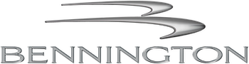 Bennington Swoosh Logo - Stacked - Chome v4